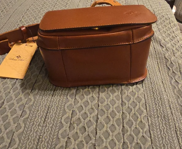 Patricia Nash Cognac Leather Crossbody Bag - Picture 8 of 12
